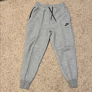 Nike tech Kids Light Gray Sweatpants with Black Accents